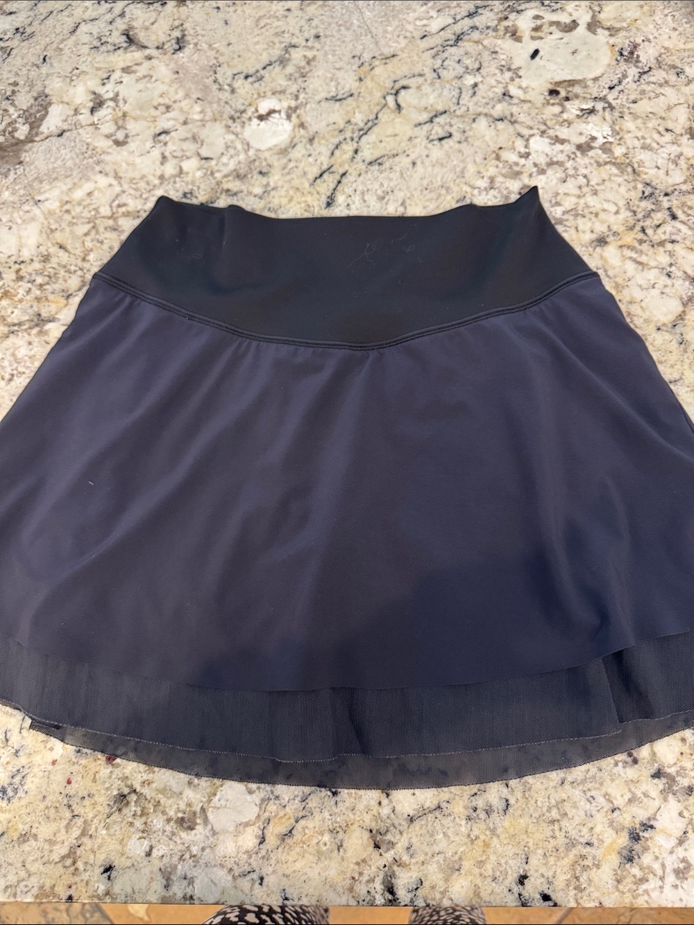 Varley black mesh skort